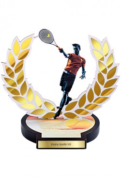 Trophée Bois Tennis 56501
