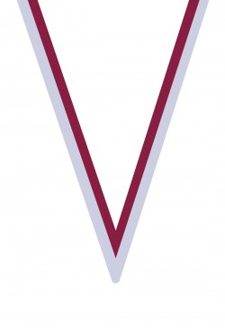 Ruban Médaille  Rouge/Blanc  : 6035-1