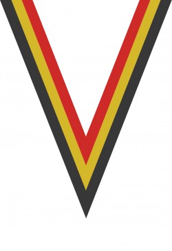 Ruban Médaille  Noir/Jaune/Rouge : 6058